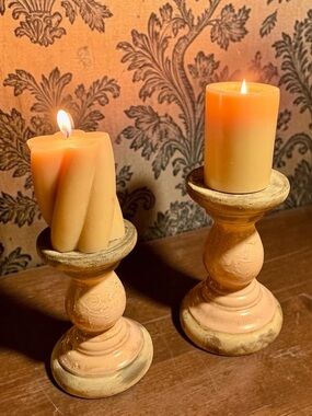 Old World Destructed Ceramic Candle Holder